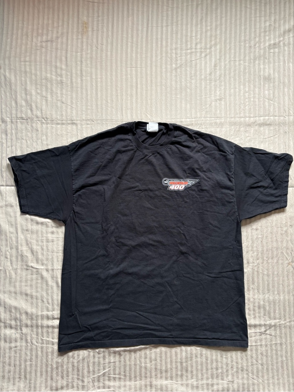 Vintage Brickyard 400 Shirt Mens Jerzees 2XL Black NASCAR Racing Logo 7 USA